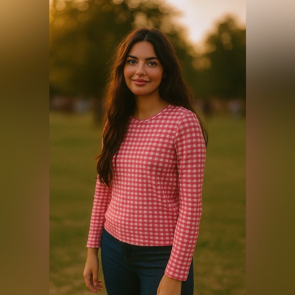 Ann Taylor Factory Plaid Long Sleeve - Picture 1 of 7